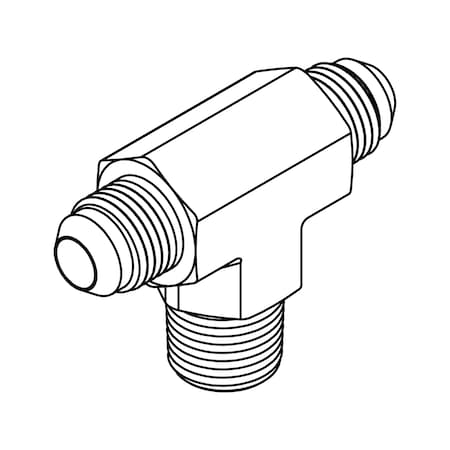 Hydraulic Fitting-Steel03MJ-03MJ-02MP TEE